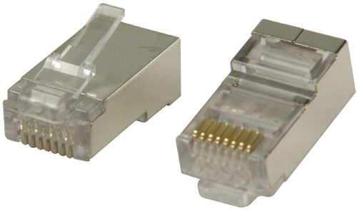 [1402011] Connecteur RJ45 CAT.6, blindé par 10, câble rigide