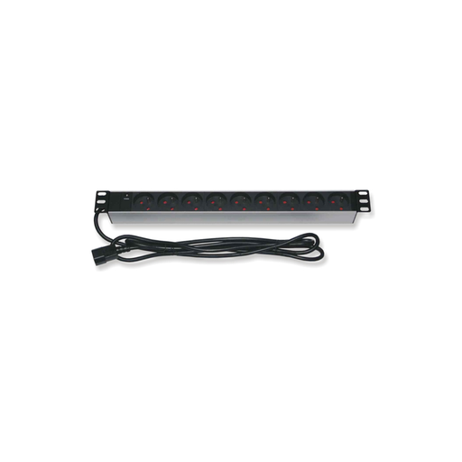 [1403535] Bandeau d'alimentation 19" 9 prises noire + interrupteur