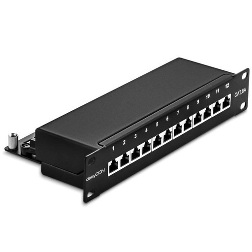 [1404009] Boîtier métal 12 ports RJ45 Blindé Cat6a