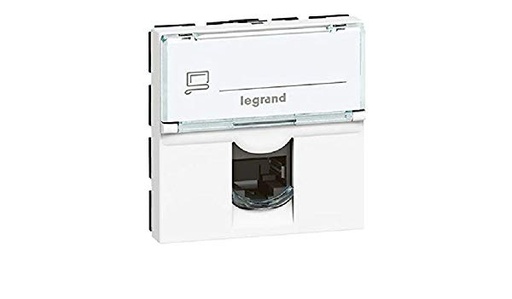 [1405003] PRISE RJ45 PROG MOSAIC - CAT. 5E - UTP - 2 MOD - BLANC