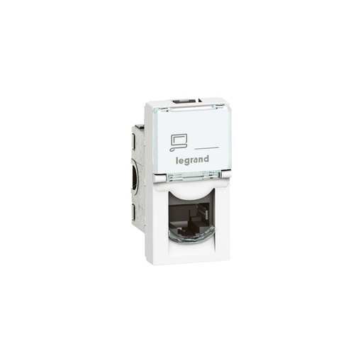 [1405105] PRISE RJ45 PROG MOSAIC - CAT. 6 - FTP - 45X22,5 - BLANC  STANDARD