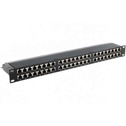 [1406009] Platine 48 ports Cat.6 blindés Noir