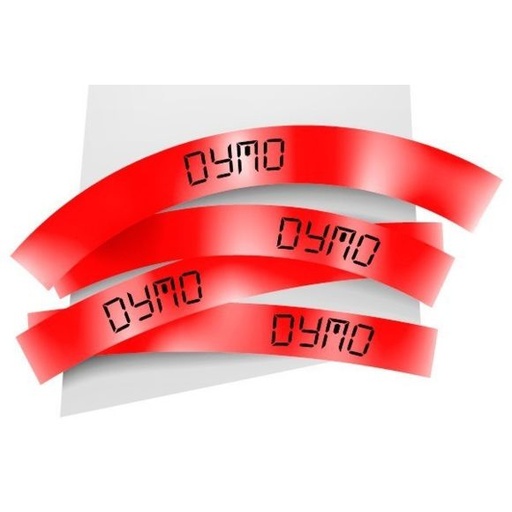 [1407555] Ruban 24MM noir sur rouge pour labelmanager 300/450