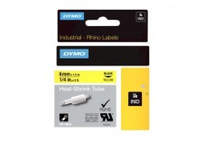 [1407566] Ruban thermoretractable noir sur jaune 6MM pour rhinopro