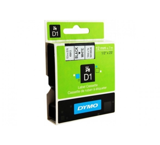 [1407582] DYMO Ruban D1 - 12 mm noir sur blanc