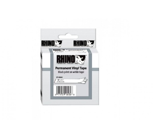 [1407585] Ruban vinyle pour RhinoPro - Noir sur blanc 9 mm