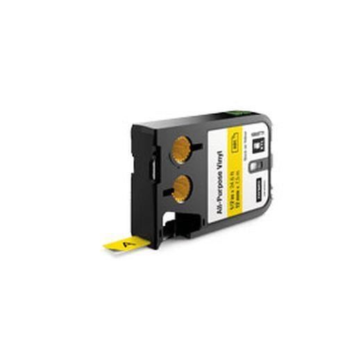[1407600] RUBAN VINYLE NOIR SUR JAUNE 12MM POUR DYMO XTL