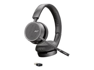 [1601202] POLY Voyager 4220 UC Casque BlueTooth + clé USB-A - 2 écout.