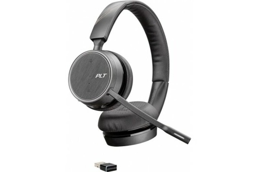 [1601204] POLY Voyager 4220 UC Casque BlueTooth + clé USB-C - 2 écout.