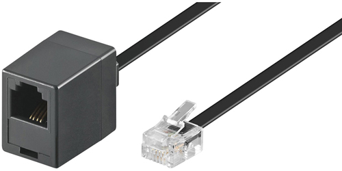 [1601510] Rallonge noire RJ11/RJ11 5,00m