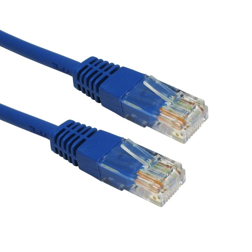 [1601532] Cordon RJ45 Cat5e UTP 1 paire bleu en 1,00m