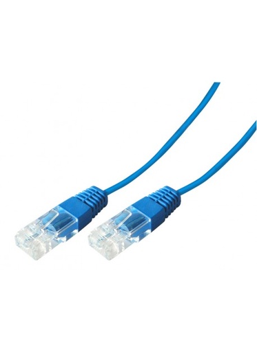 [1601533] Cordon RJ45 Cat5e UTP 1 paire bleu en 2,00m