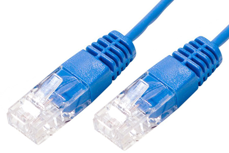 [1601535] Cordon RJ45 Cat5e UTP 1 paire bleu en 5,00m
