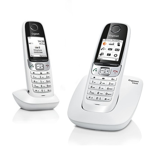 [1603036] Gigaset C620 téléphone sans fil dect - DUO blanc