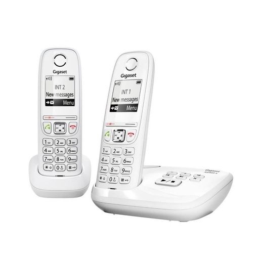 [1603075] Gigaset AS405 téléphone sans fil DECT - Base + Duo Blanc