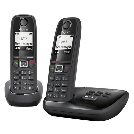 [1603077] Gigaset AS405A DUO noir tél sans fil DECT avec répondeur