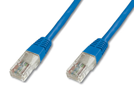 [1203027] Cordon non blindé RJ45 CAT.6 UTP 0,50m Bleu