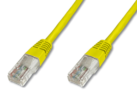 [1203041] Cordon non blindé RJ45 CAT.6 UTP 1,00m  Jaune
