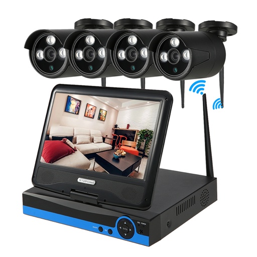 [1901503] CAMERA ET DVR CCTV AVEC DVR ENSEMBLE 4CH KIT VISION NOCTURNE SYSTEME WIFI 
