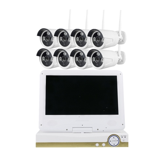 [1901504] CAMERA AND DVR 8 PCS  SYSTEM KIT CCTV 8 CAMERA FULL HD NVR KIT WIFI 