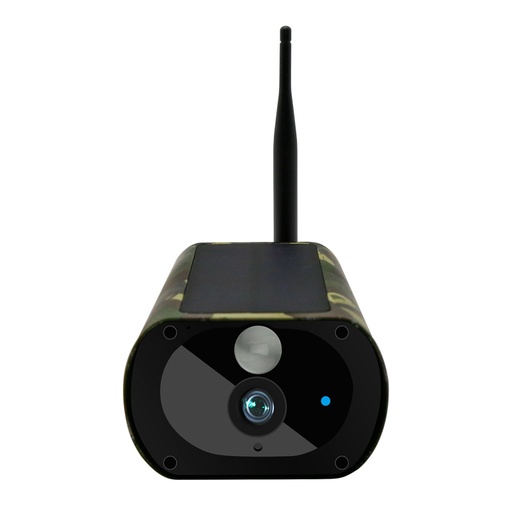 [1902002] 
CAMERA AVEC PANNEAU SOLAIRE  BATTERIE RECHARGEABLE CAMOUFLAGE EXTERIEUR ETANCHE IP WIFI 
