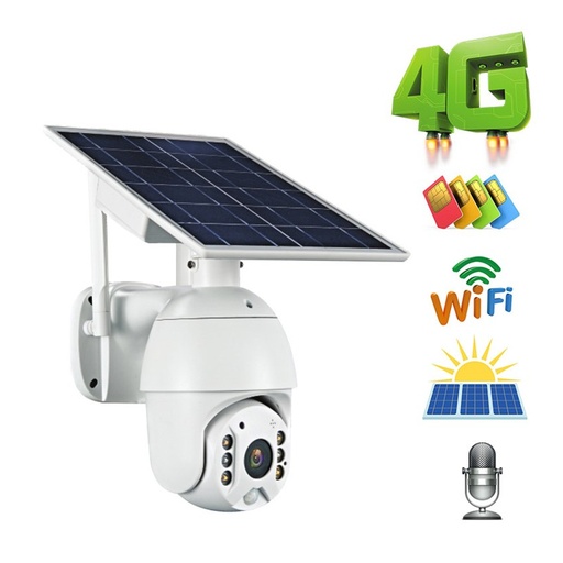 [1902005] CAMERAS SANS FIL EXTERIEURE  WIFI   SOLAIRE 4G PTZ