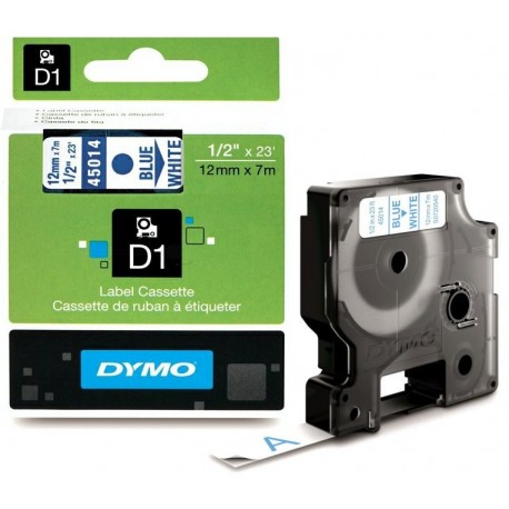 [1407519] DYMO Ruban D1 - 12 mm bleu sur blanc