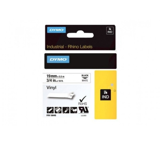 [1407590] RUBAN VINYLE NOIR/BLANC 19MM POUR RHINOPRO