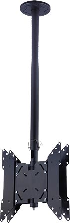 [1408537] Support Plafond 2 écrans 25 à 47", 50 Kgs, Noir
