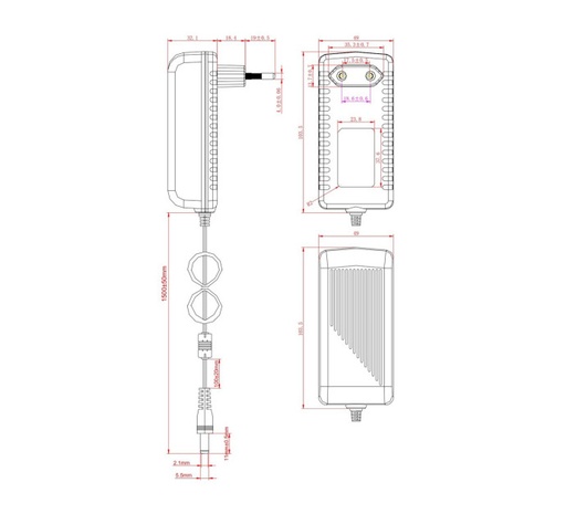 [1835003] Bloc d'alimentation 5 V 4 A - Jack 5,5 x 2,1 mm