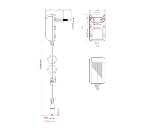 [1835005] Bloc d'alimentation 5 V 2 A - Jack 5,5 x 2,5 mm