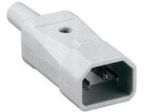 [1840042] Fiche électrique C14 mâle HQ Grise