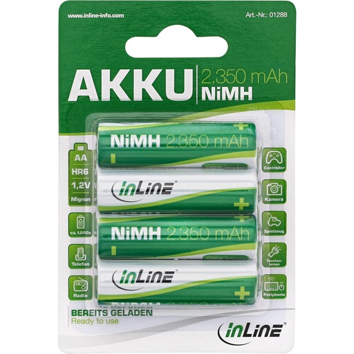 [1845009] Accus AA /LR06 /Ni-mh 2350mAh - Pack de 4