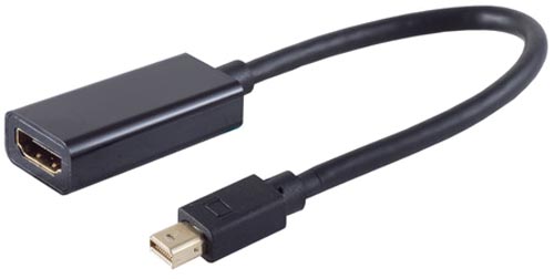 [1101578] Adaptateur Mini DisplayPort 1.4 M / HDMI F 4K - Noir