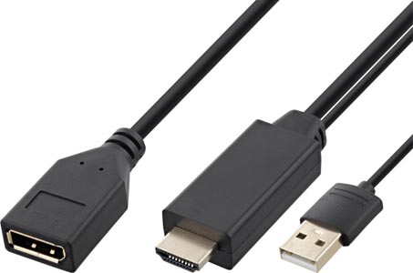 [1101592] Convertisseur HDMI M > DisplayPort F 4K, 0,30m