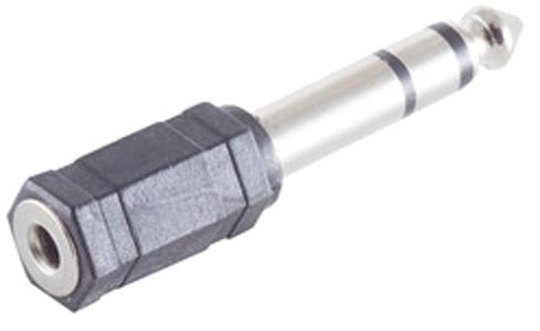 [1101668] Adaptateur Jack 6,35 M Stéréo à 3,5 F Mono