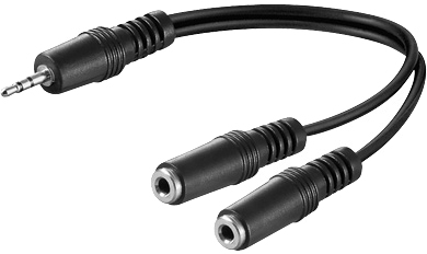 [1101675] Adaptateur Jack 3,5 M vers 2 Jack 3,5 F stéréo