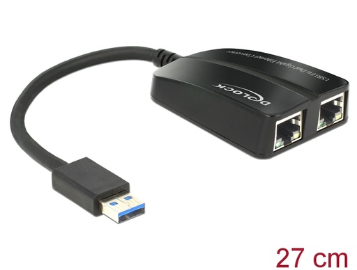 [1101808] Convertisseur USB3.0 >2xRJ45 Gigabit - 62583
