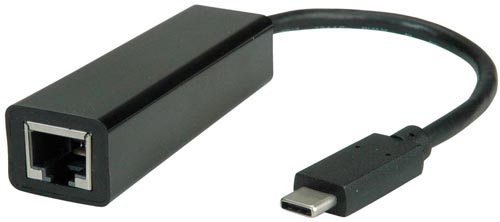 [1101809] Convertisseur USB-C 3.1 à RJ45 Gigabit 10/100/1000 Noir