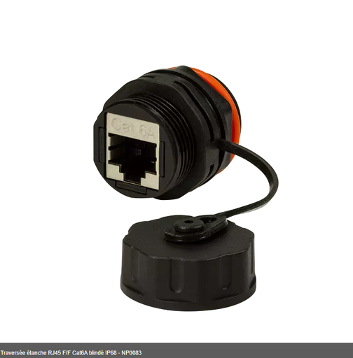 [1101811] Traversée étanche RJ45 F/F Cat6A blindé IP68 - NP0083