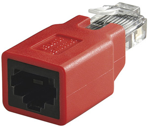 [1101821] Adaptateur RJ45 M/F Cat5e croisé