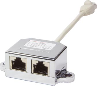 [1101830] Doubleur RJ45 cordon Cat5e Ethernet + Téléphone