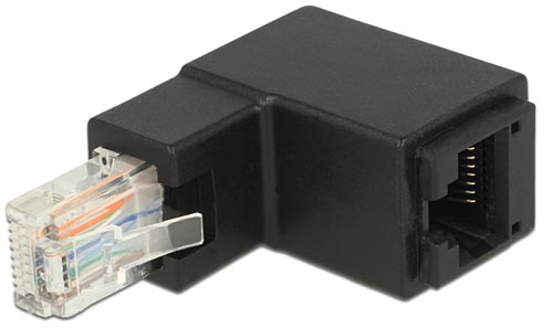 [1101843] Adaptateur coudé RJ45 Cat6 M/F UTP