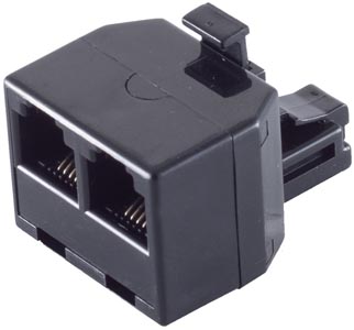 [1101881] Adaptateur en T M/F/F RJ12, Noir