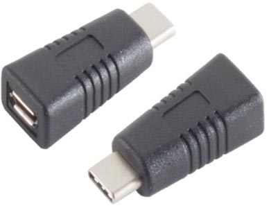 [1101901] Adaptateur USB3.1 (USB-C) M vers USB2.0 micro-B F monobloc