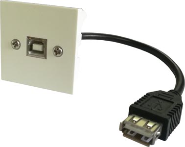 [1101910] Plastron USB2.0 BF / AF 0,20m