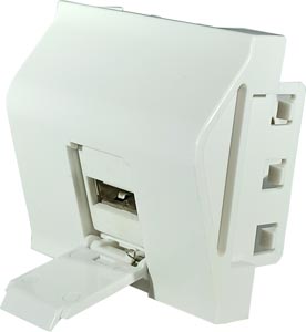 [1101912] Plastron USB A F/F équipé 45 x 45
