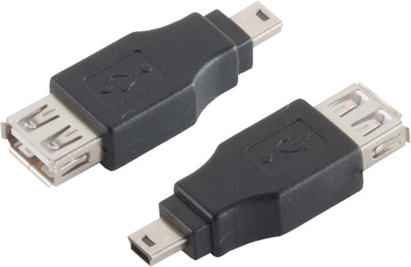 [1101914] Adaptateur Mini USB 5 Points Male vers USB AF
