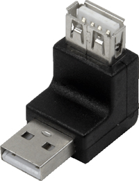[1101916] Adaptateur USB2.0 A vers A M/F coudé 270° - AU0027