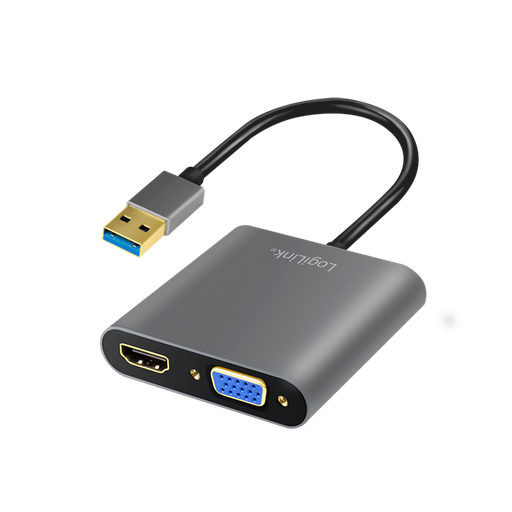 [1101942] Convertisseur USB3.0 à VGA + HDMI - UA0234